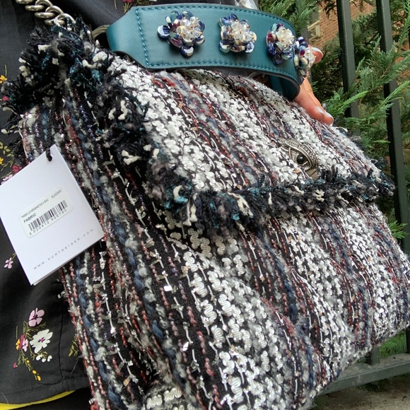 Authentic KURT GEIGER LONDON TWEED/leather Crosby - Picture 11 of 16